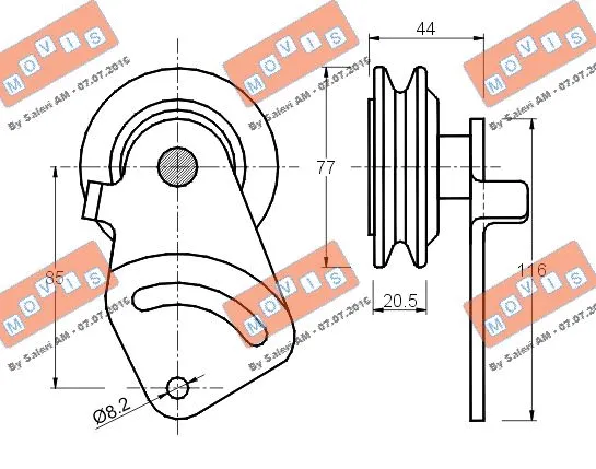 Belt Tensioner, V-ribbed belt
