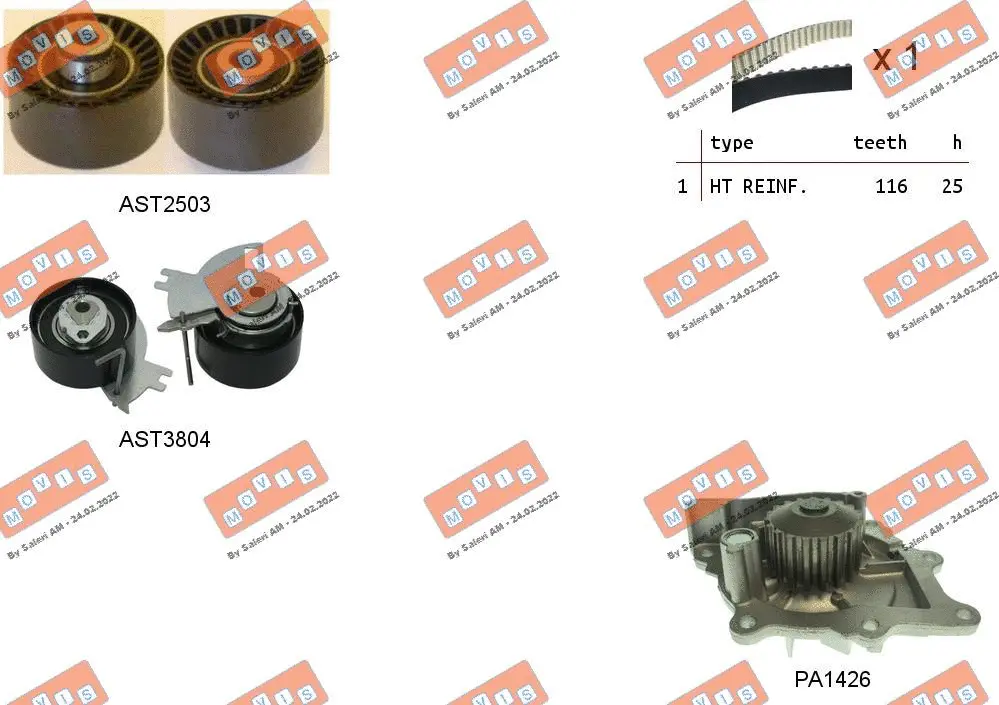 Water Pump & Timing Belt Kit (ASTK1217PA)