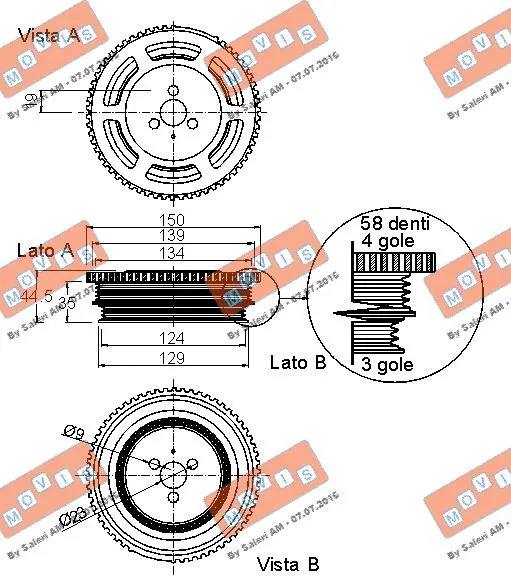 Belt Pulley, crankshaft