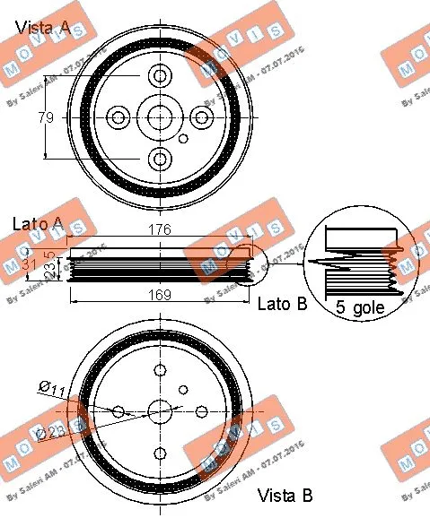 Belt Pulley, crankshaft