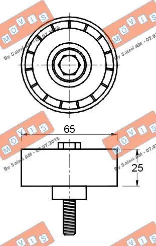 Deflection/Guide Pulley, V-ribbed belt