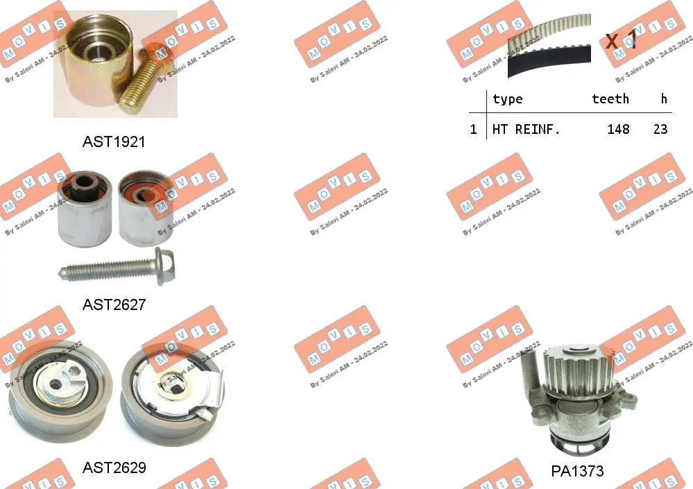 Water Pump & Timing Belt Kit (ASTK1109PA)