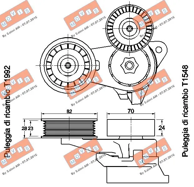 Belt Tensioner, V-ribbed belt