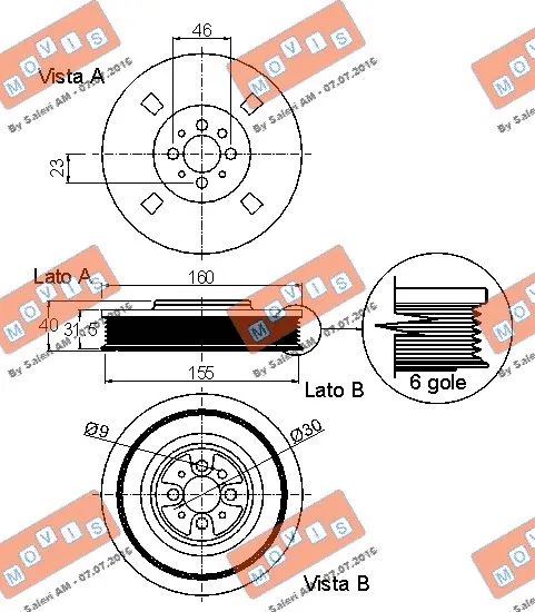 Belt Pulley, crankshaft