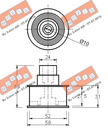 Deflection/Guide Pulley, timing belt