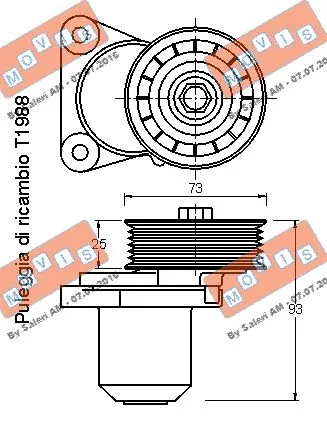 Belt Tensioner, V-ribbed belt