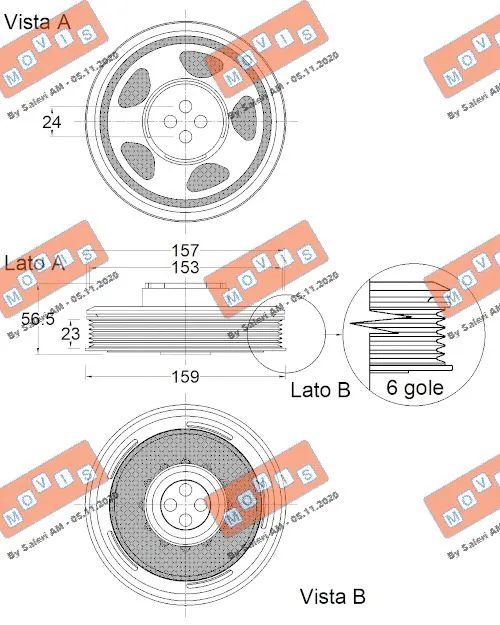 Belt Pulley, crankshaft