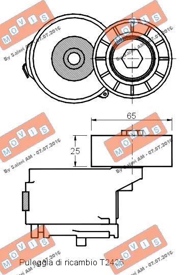 Belt Tensioner, V-ribbed belt
