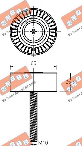 Deflection/Guide Pulley, V-ribbed belt