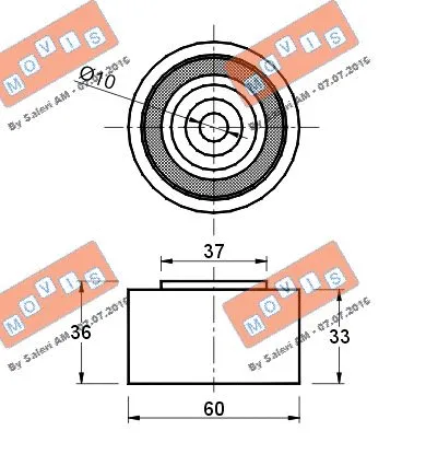 Deflection/Guide Pulley, timing belt