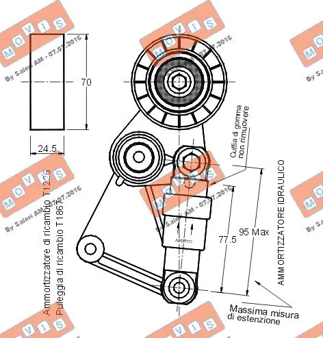 Belt Tensioner, V-ribbed belt