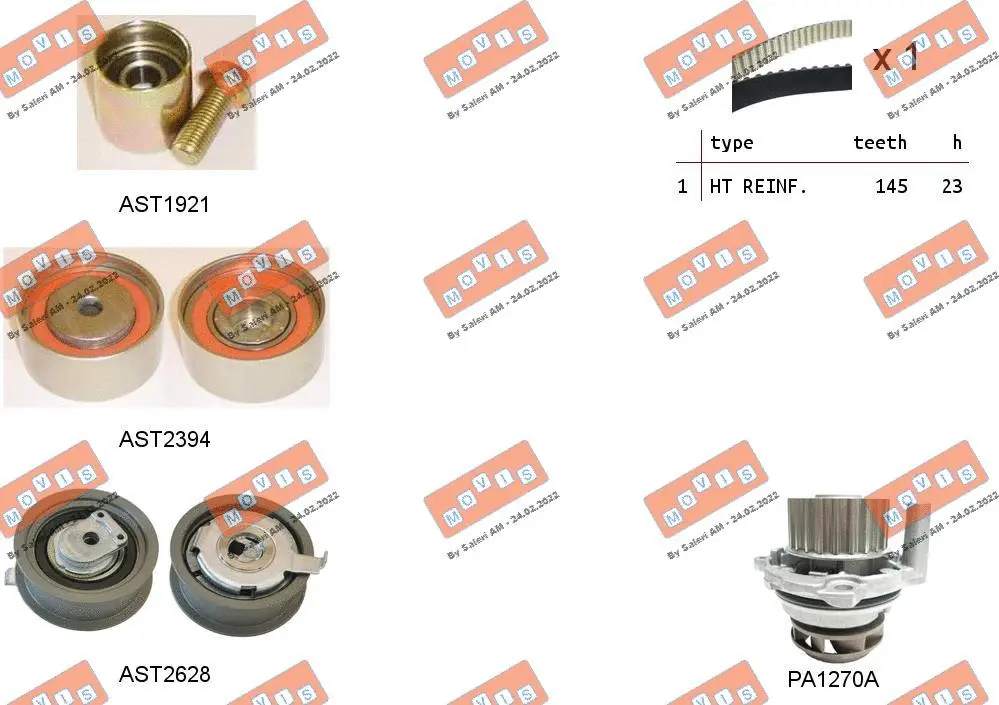Water Pump & Timing Belt Kit (ASTK1102PA)