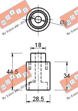 Deflection/Guide Pulley, timing belt