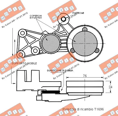 Belt Tensioner, V-ribbed belt