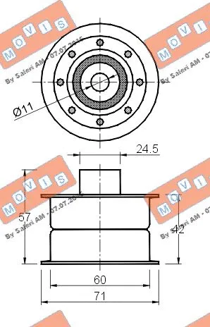 Deflection/Guide Pulley, timing belt