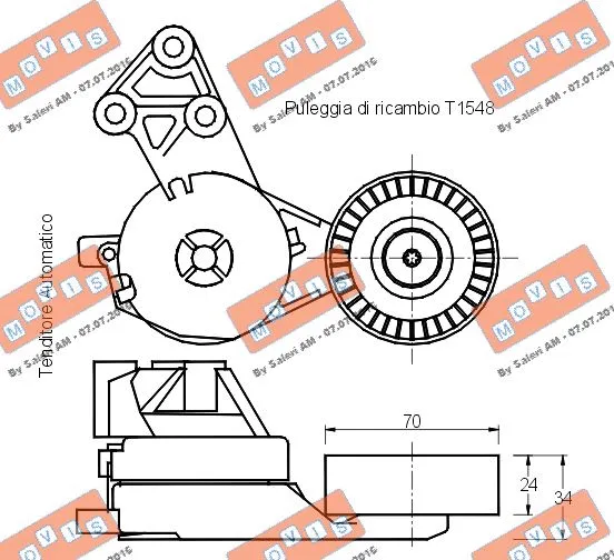 Belt Tensioner, V-ribbed belt