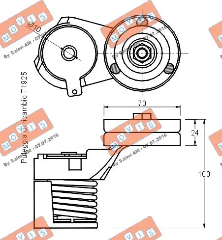 Belt Tensioner, V-ribbed belt