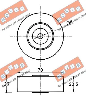 Deflection/Guide Pulley, V-ribbed belt