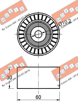 Deflection/Guide Pulley, timing belt