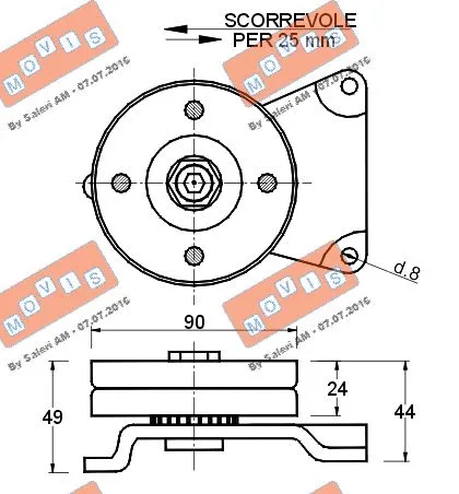Belt Tensioner, V-ribbed belt