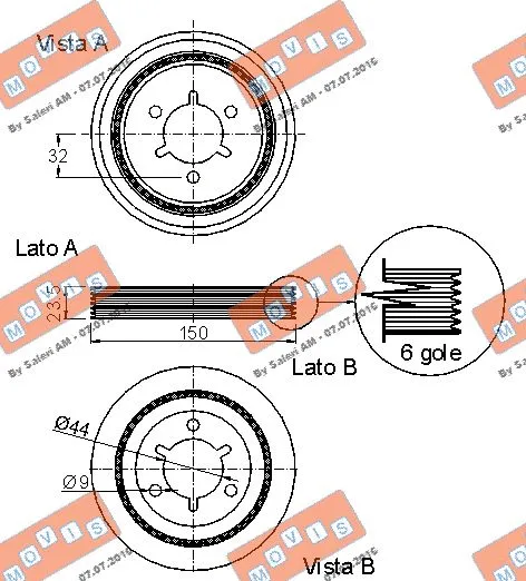 Belt Pulley, crankshaft