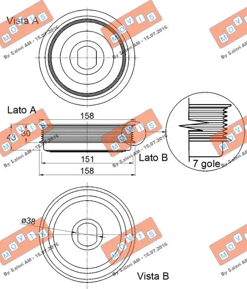 Belt Pulley, crankshaft