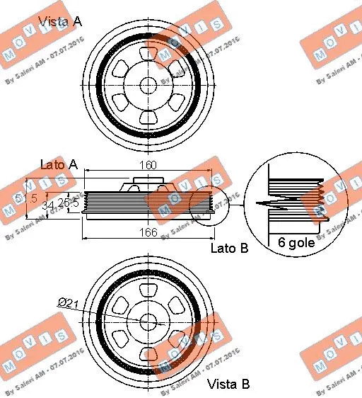 Belt Pulley, crankshaft