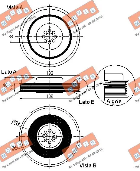 Belt Pulley, crankshaft