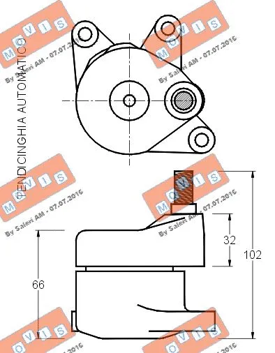 Belt Tensioner, V-ribbed belt