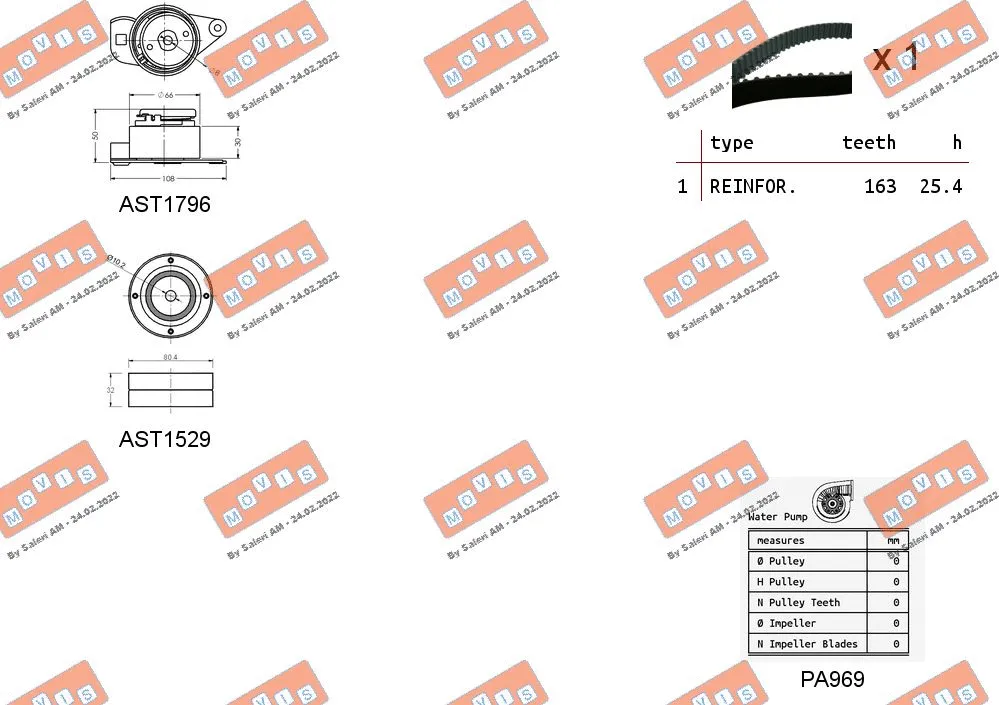 Water Pump & Timing Belt Kit