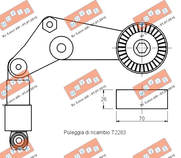 Belt Tensioner, V-ribbed belt