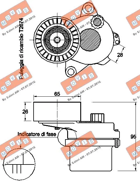 Belt Tensioner, V-ribbed belt