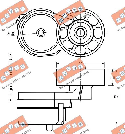Belt Tensioner, V-ribbed belt