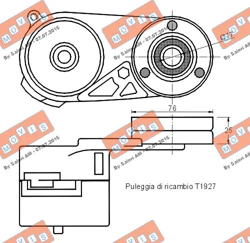 Belt Tensioner, V-ribbed belt