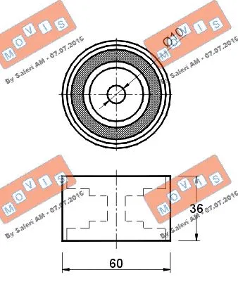 Deflection/Guide Pulley, timing belt