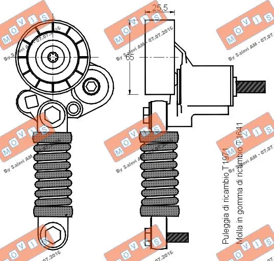 Belt Tensioner, V-ribbed belt