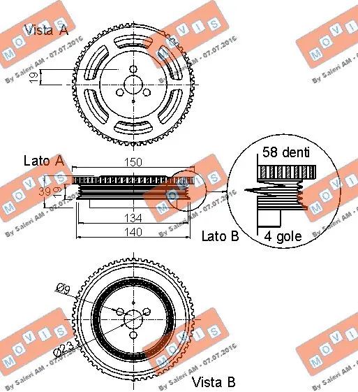 Belt Pulley, crankshaft