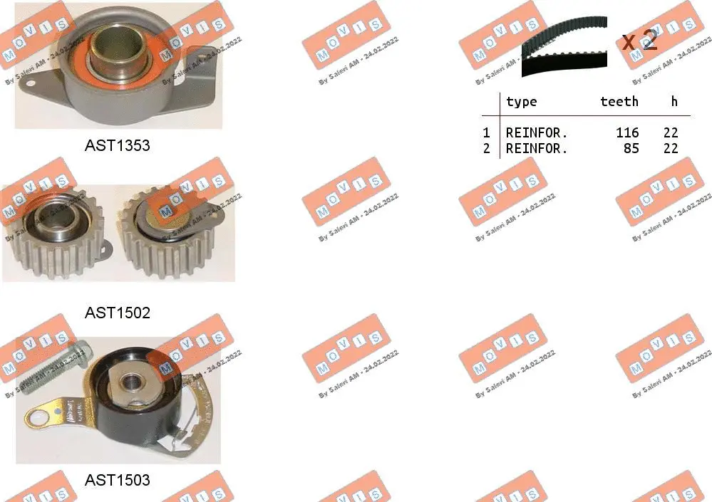 Timing Belt Kit (ASTK0822)