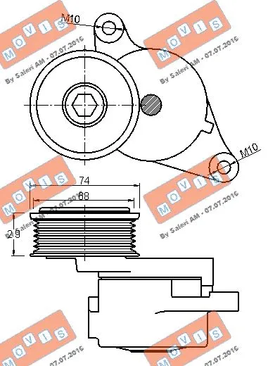 Belt Tensioner, V-ribbed belt