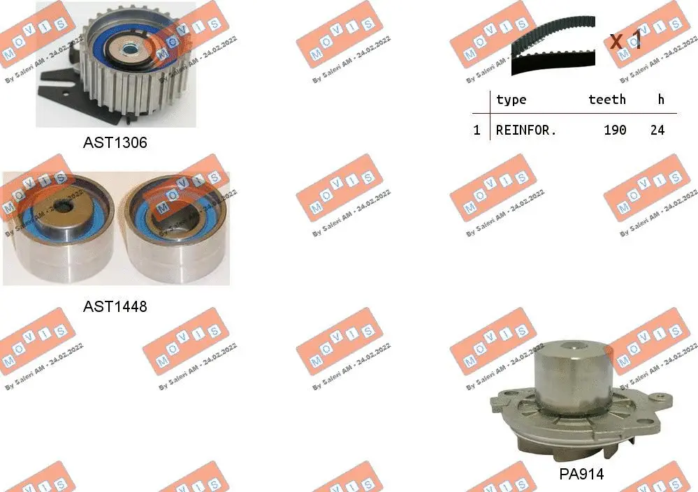 Water Pump & Timing Belt Kit (ASTK0853PA)