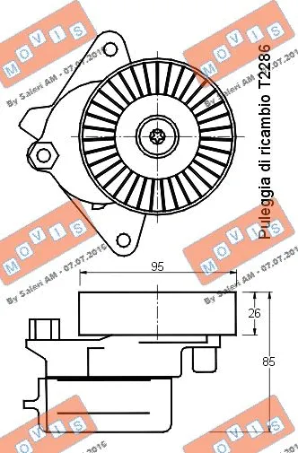 Belt Tensioner, V-ribbed belt