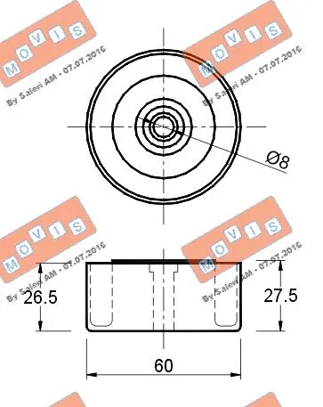 Deflection/Guide Pulley, V-ribbed belt