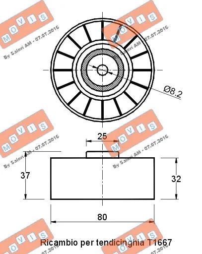 Deflection/Guide Pulley, V-ribbed belt