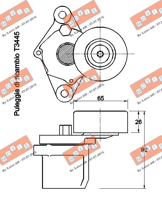 Belt Tensioner, V-ribbed belt