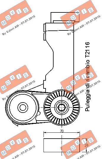 Belt Tensioner, V-ribbed belt