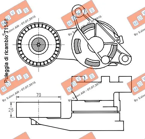Belt Tensioner, V-ribbed belt