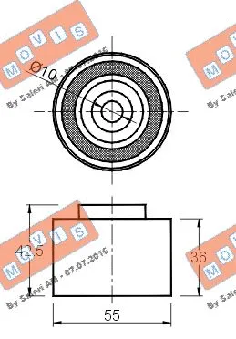 Deflection/Guide Pulley, timing belt