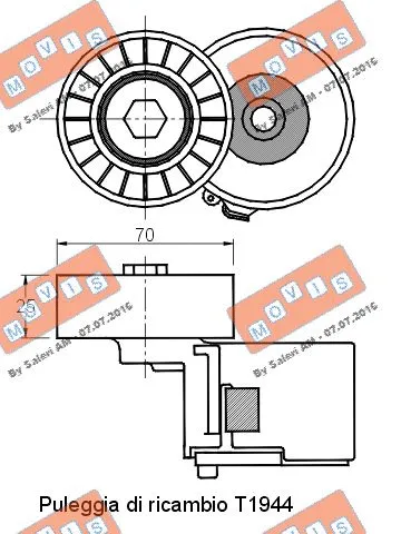 Belt Tensioner, V-ribbed belt