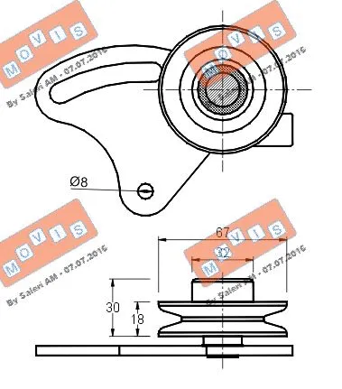 Belt Tensioner, V-ribbed belt