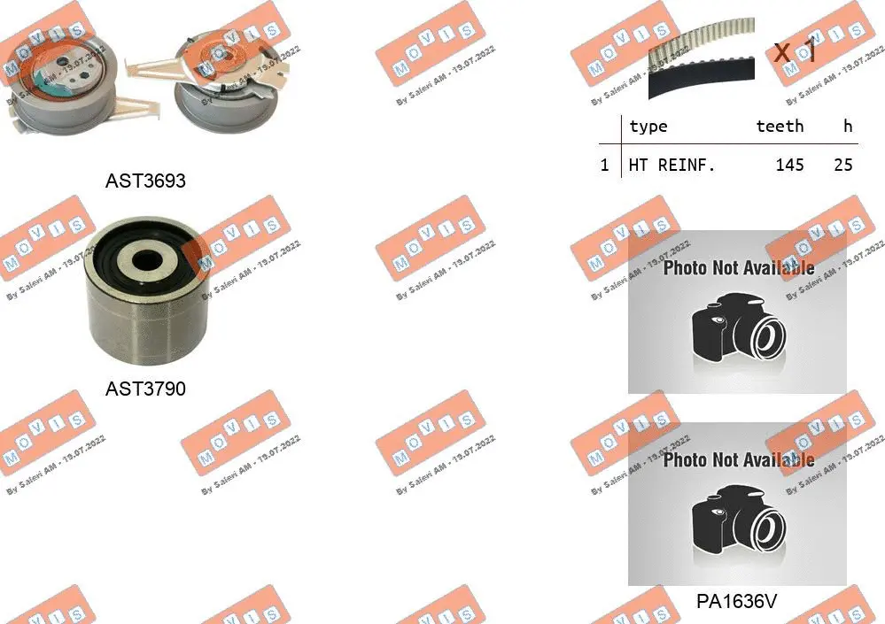 Water Pump & Timing Belt Kit (ASTK1181PA2)